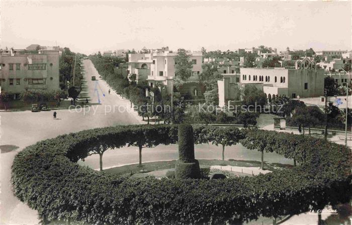 CASABLANCA Maroc Rond Point d'Europe Eglise Mers Sultan
