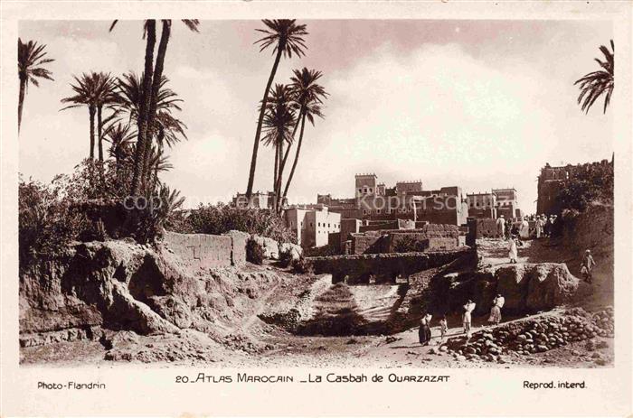 Casbah de Quarzazat Maroc Atlas Marocain Palme