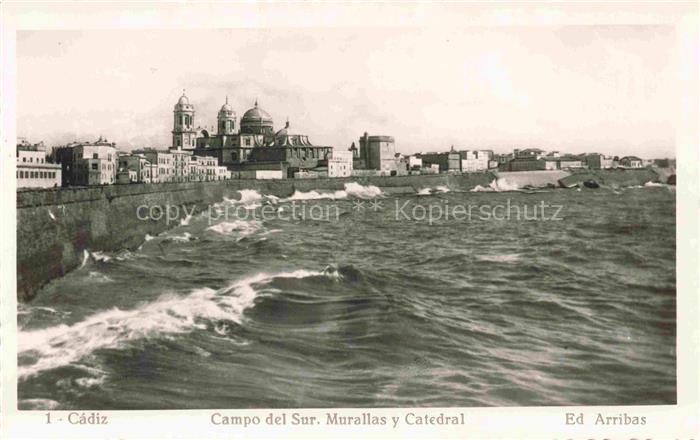 CADIZ Andalucia ES Campo de Sur Murallas Catedral
