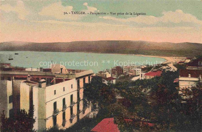 TANGER Tangier Tangiers Maroc Perspective vue prise de la Legation