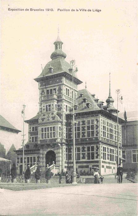 Exposition Bruxelles 1910 Pavillon Ville Liege