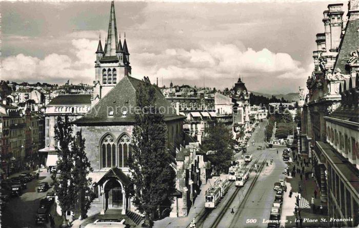 STRAssENBAHN Tramway-- Lausanne Place St. Francois