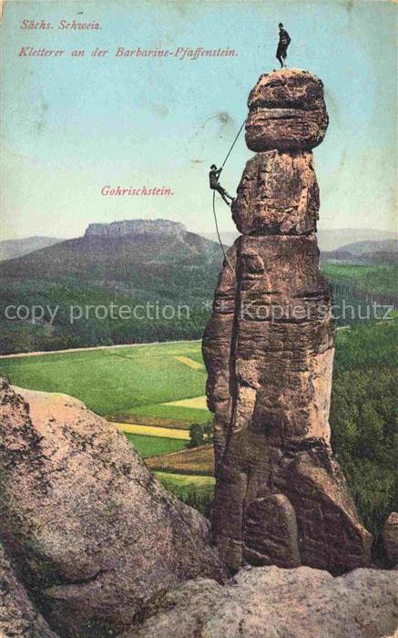Klettern Bergsteigen Mountaineering Alpinisme Alpinismo-- Saechs. Schweiz Barbar