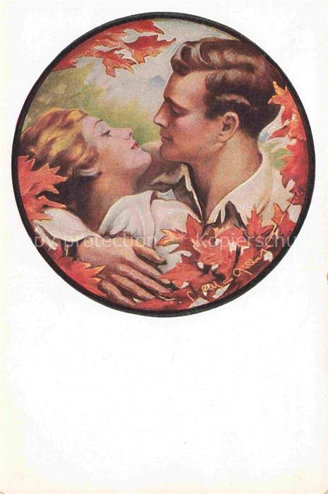 GILBERT Kuenstlerkarte im Paradiese Frauen Litho