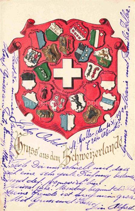 WAPPEN-LITHO-RAHMENKARTE Schweizerland