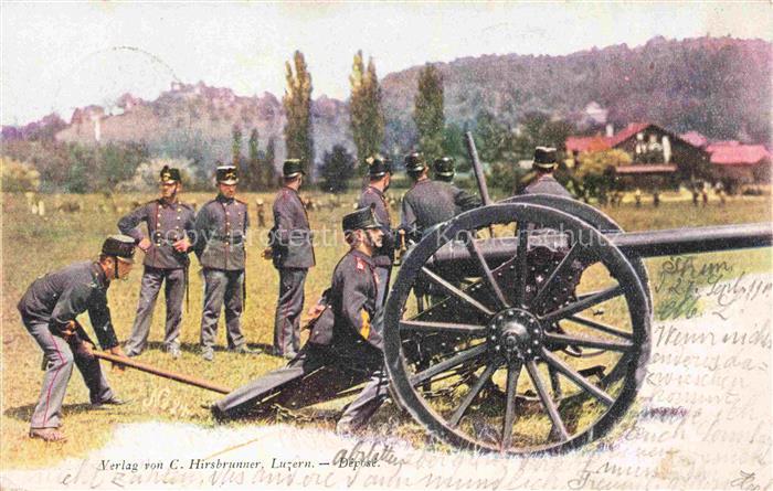 Militaria Schweiz Hirsbrunner C. Luzern Kanone