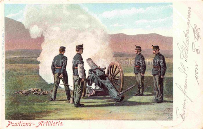 Militaria Schweiz Positions Artillerie