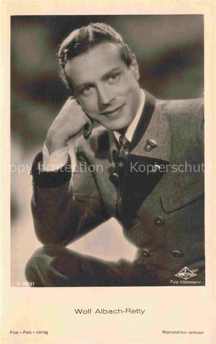 Foto Haemmarer Nr. A 3821/1 Wolf Albach-Retty Schauspieler