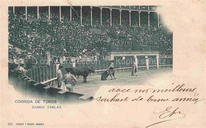 Stierkampf Corrida de Toros Bullfight-- Dando Tablas