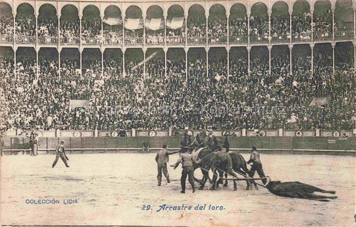 Stierkampf Corrida de Toros Bullfight-- Arrastre del toro