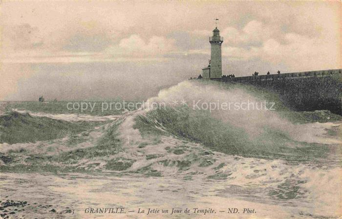Leuchtturm Lighthouse Faro Phare-- Granville Jetee Jour Temple