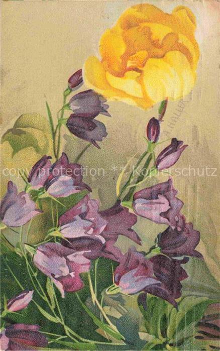 Heller A Kuenstlerkarte Blumen