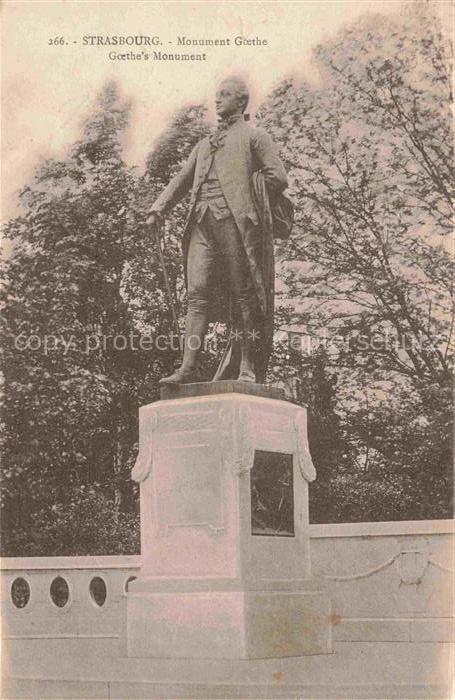 GOETHE Johann Wolfgang von (1749-1832) Dichter Strassbourg Monument Denkmal