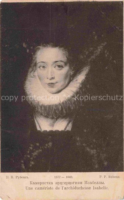 RUBENS Paul-Peter Pierre-Paul (1577-1640) Kuenstlerkarte Une cameriste archiduch