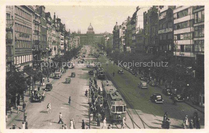 STRAssENBAHN Tramway-- Prag Wenzelplatz