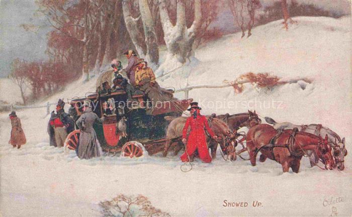 Verlag Tucks Oilette Serie Nr. 3270 Coaching Snowed Up