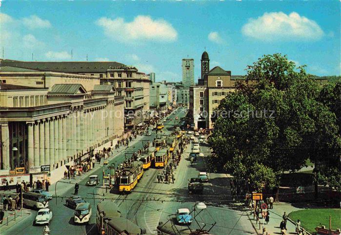 STRAssENBAHN Tramway-- Stuttgart Koenigstrasse mit Koenigsbau