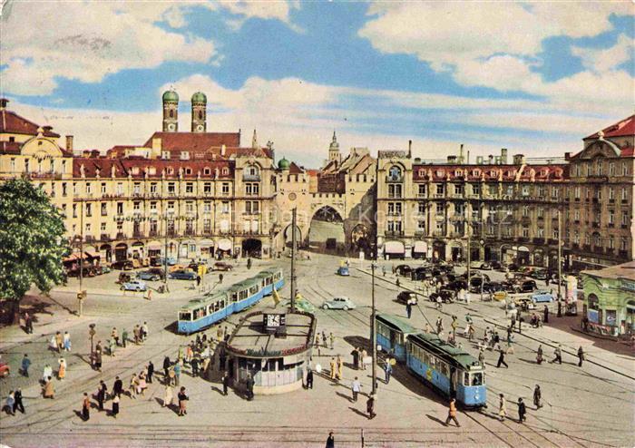 STRAssENBAHN Tramway-- Muenchen Karlsplatz Rondell