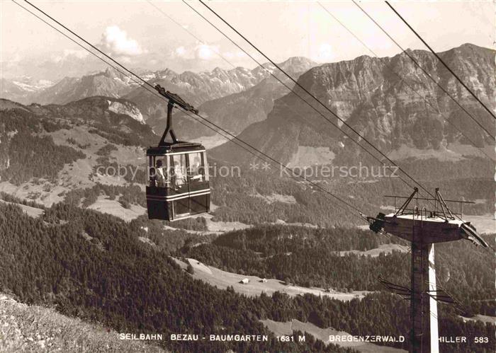 Seilbahn Cable-Car Telepherique Bezau Baumgarten Bregenzwald