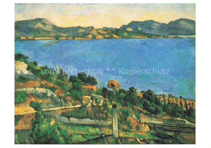CEZANNE Paul Kuenstlerkarte Estaque vue du de Marseile