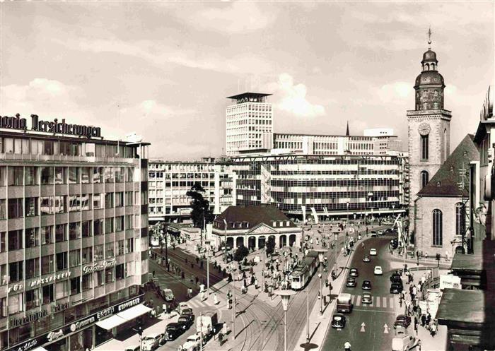 STRAssENBAHN Tramway-- Frankfurt am Main Hauptwache Fernmelde St. Katharinenkirc