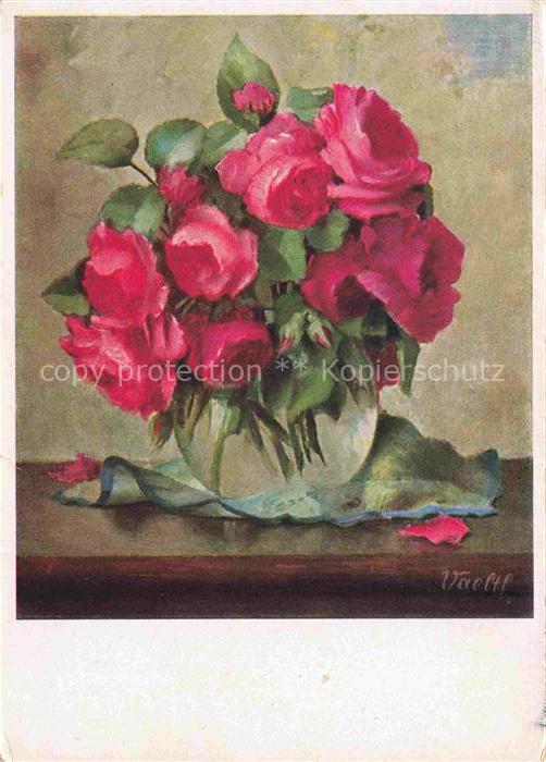 VAELTL Otto Kuenstlerkarte Nr. 20/1315 Rosen