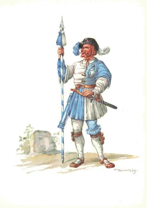 BOSCOVITS Fritz (1871-1965) Kuenstlerkarte Schweiz Schweiz Standeslaeufer Luzern