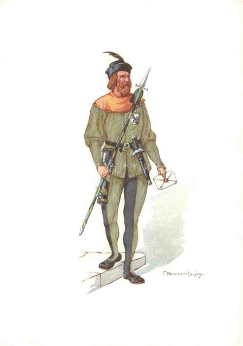 BOSCOVITS Fritz (1871-1965) Kuenstlerkarte Schweiz Schweiz Standeslaeufer Schaff