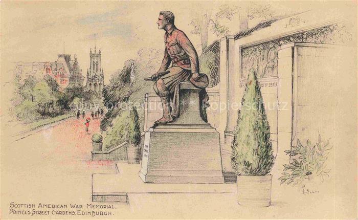 EDINBURGH  SCOTLAND UK Scottish American War Memorial Princess Street