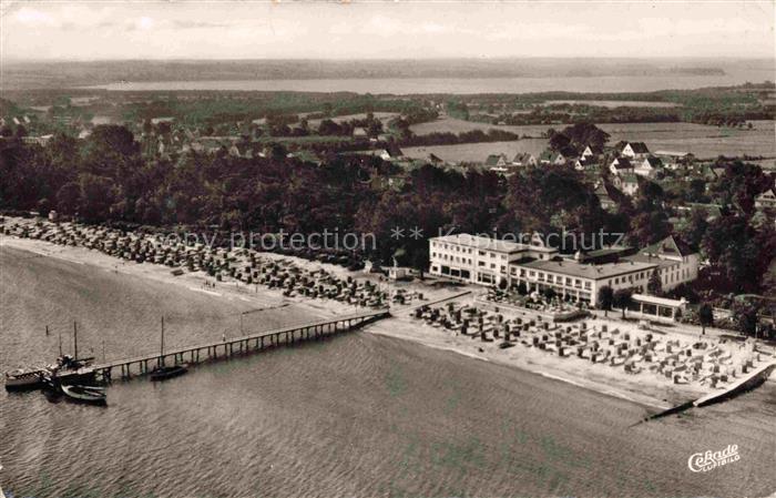 Timmendorfer Strand Timmendorferstrand Timmendorf Fliegeraufnahme mit Seebruecke