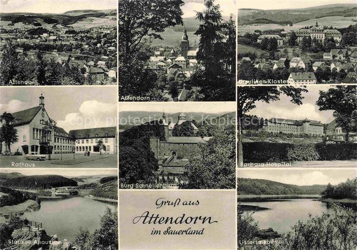 Attendorn OLPE NRW Panorama Ursulinenkloster Rathaus Stausee Ahausen Burg Schnel