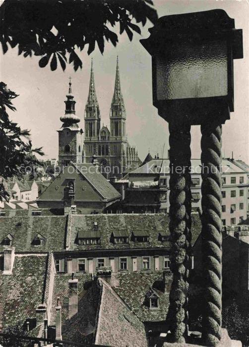ZAGREB Agram Croatia Pogled sa Strosmajerova setalista