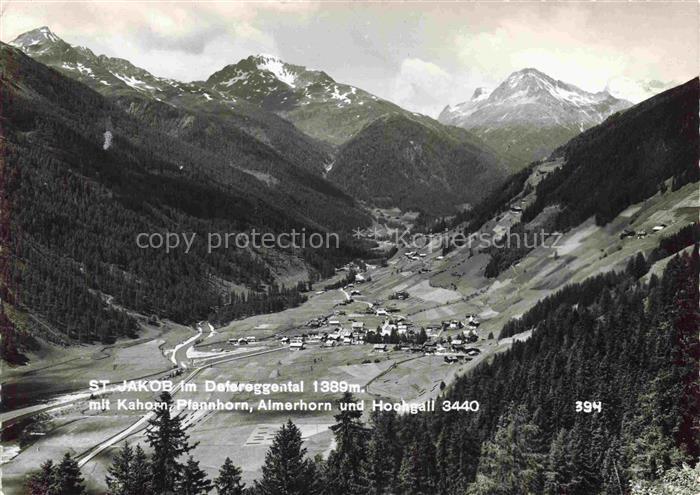 St Jakob Defereggen Tirol AT mit Kahorn Pfannhorn Almerhorn und Hochgall