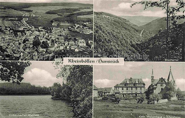 Rheinboellen Rheinland-Pfalz Fliegeraufnahme Bluechertal Volkenbacher Waldsee Ka
