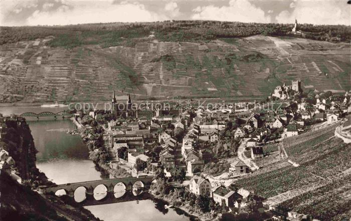 Bingen Rhein Rheinland-Pfalz Fliegeraufnahme mit Nahemuendung