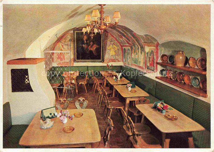 MITTENWALD Bayern Altes Freskostueberl in Ossis Schnaps und Weinstuben