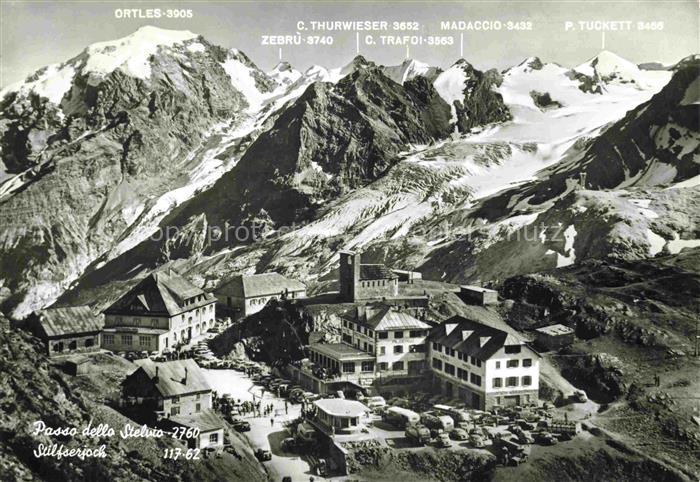 Stilfserjoch 2750m Passo dello Stelvio IT Fliegeraufnahme
