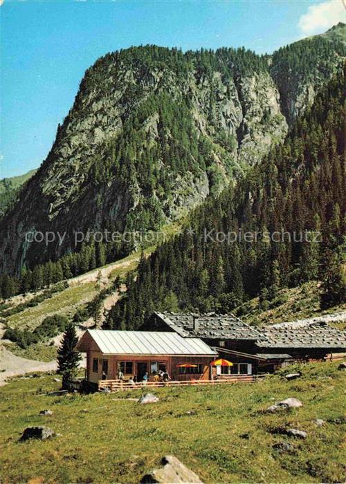 Habachtal Hohentauern Steiermark AT Gasthaus Enzianhuette mit Fazenwand
