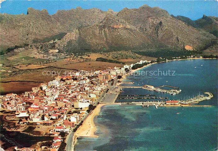 Puerto POLLENSA Mallorca ES Fliegeraufnahme