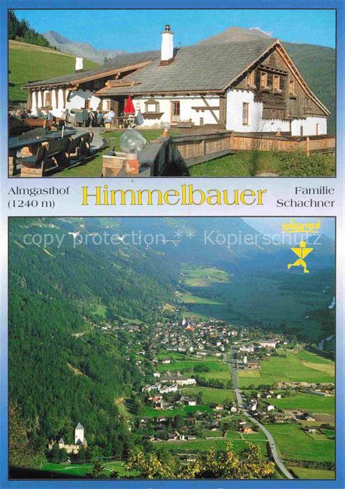 Obervellach Kaernten AT Almgasthof Himmelbauer Fliegeraufnahme