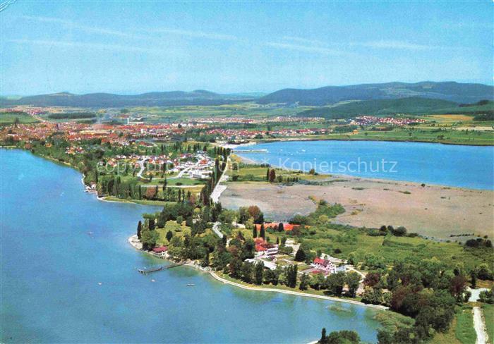 Radolfzell Bodensee Halbinsel Mettnau Fliegeraufnahme