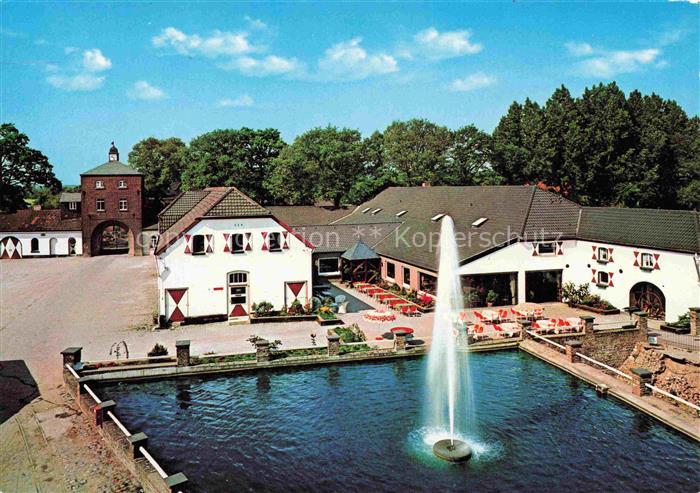 Winnenthal Xanten Wesel NRW Hotel Burg Winnenthal Terasse Fontaene