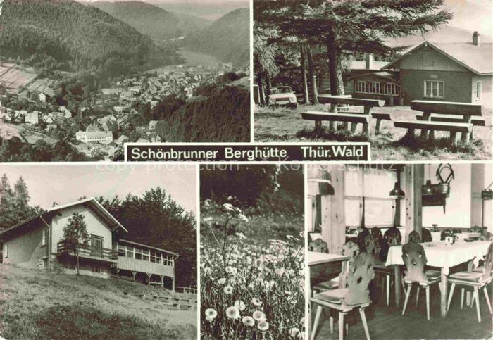 Schoenbrunner Berghuette Hildburghausen Thueringen Panorama Gastraum