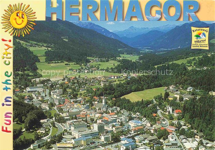 Hermagor Kaernten AT Fliegeraufnahme