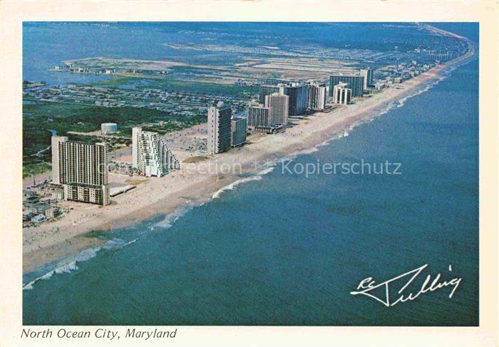 Maryland US-State Air view of the towering condominiums in North Ocean City