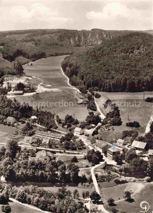 Thiergarten Beuron Fliegeraufnahme mit Gasthof Zum Hammer