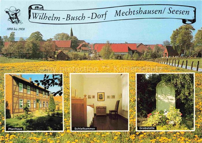 Mechtshausen Seesen Niedersachsen Wilh Busch Dorf Pfarrhaus Schlafkammer Grabsta