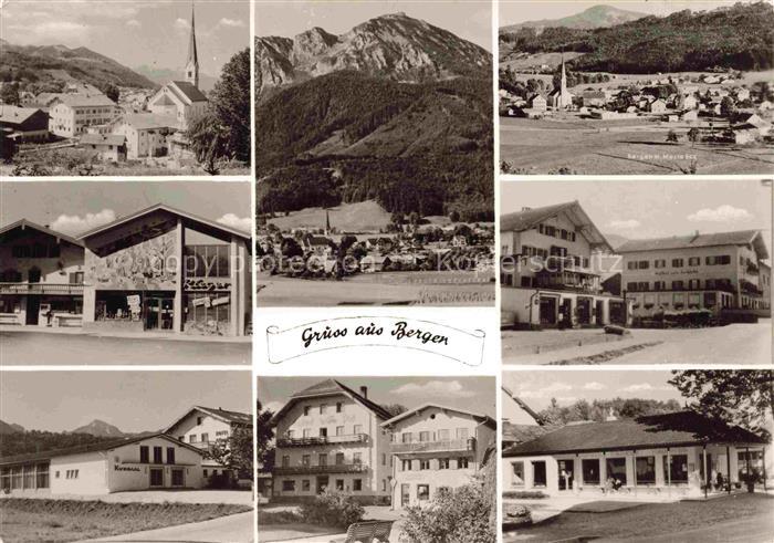 Bergen Chiemgau Traunstein Bayern Kirche Rieger Kursaal Maria Ecke Gasthaus Post