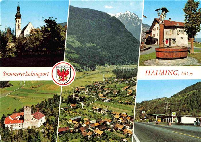 Heiming Pfarrkirche Fliegeraufnahme Dorfbrunnen Schloss Petersberg BP Rasthaus m