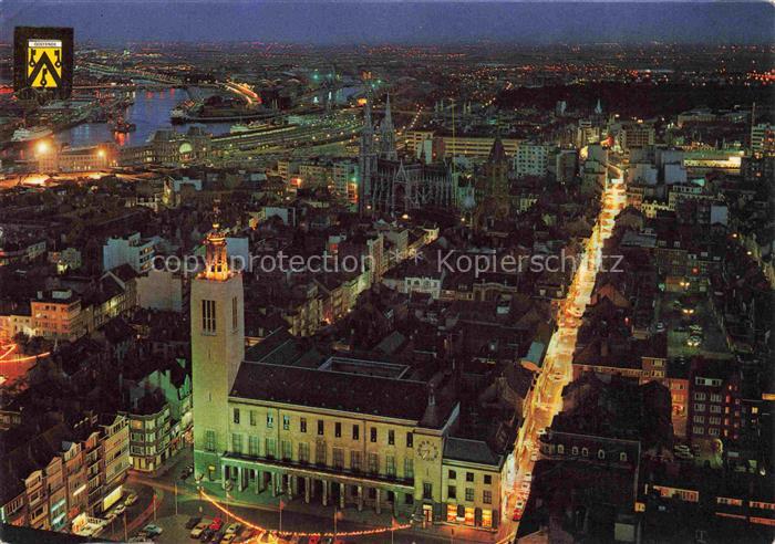 Oostende OSTENDE West-Vlaanderen Belgie Panorama bei Nacht